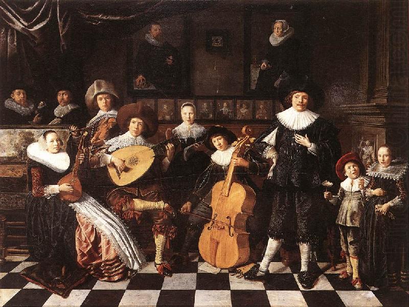 MOLENAER, Jan Miense Family Making Music ag china oil painting image